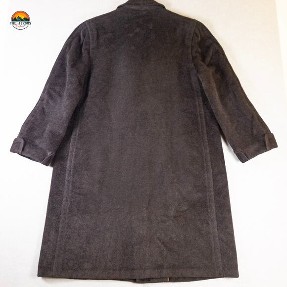 Quality By Kuppenheimer Overcoat Black Wool Cashmere Blend Academia Men's Sz 48 - Picture 2 of 13